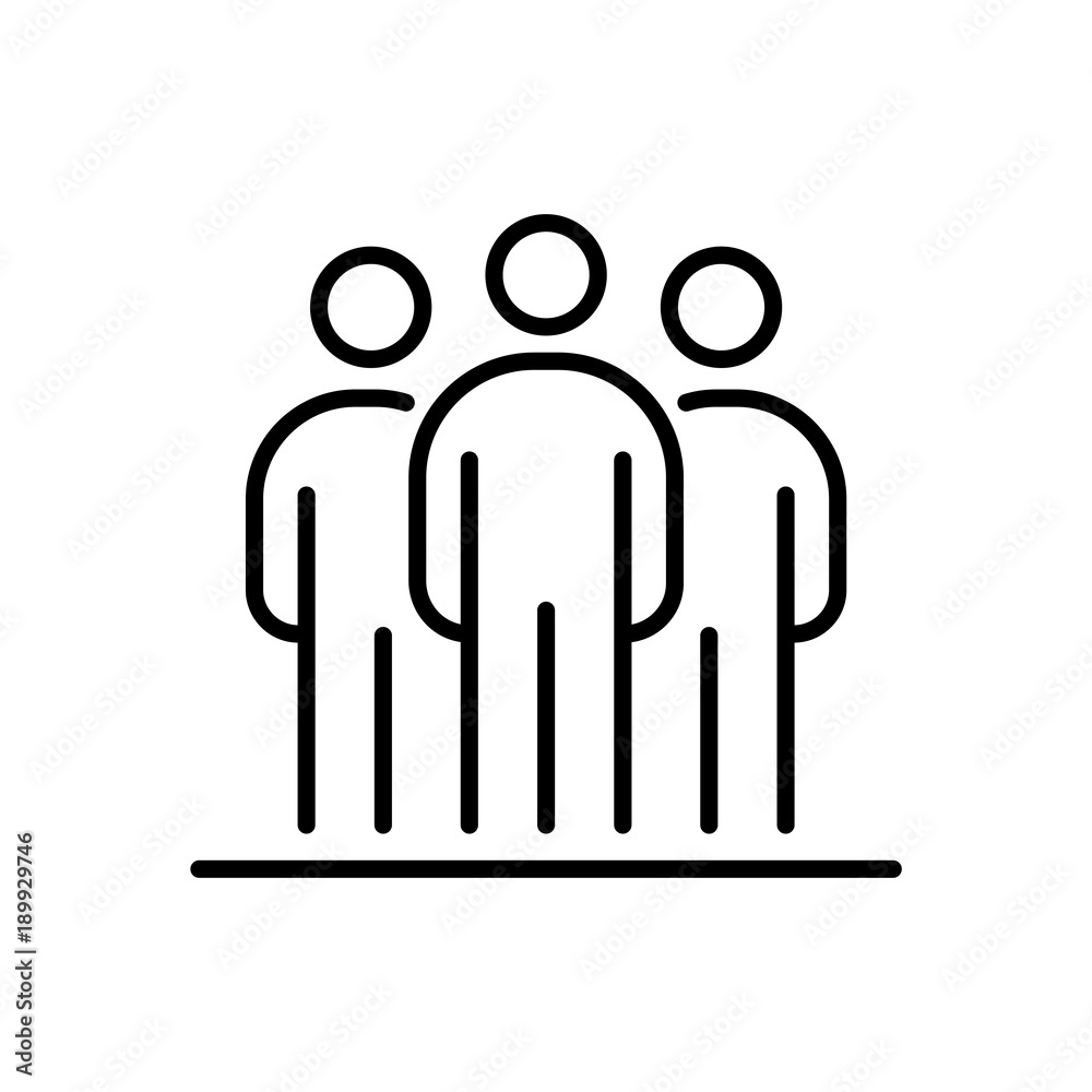 Group of people business people icon simple line flat illustration Group of people business people icon simple line flat illustration