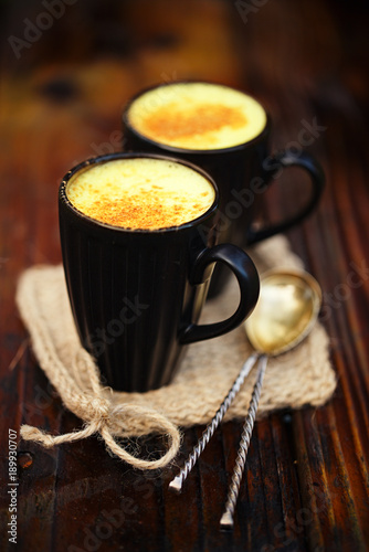 Turmeric latte or golden milk