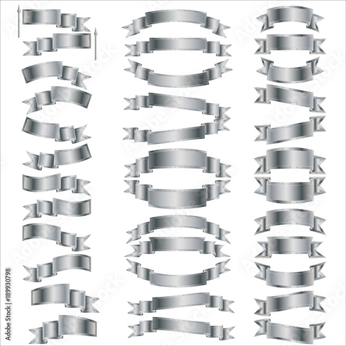 Obraz na płótnie Steel_ribbon_set