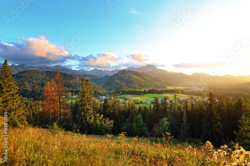 Colorful view n a beautiful mountains