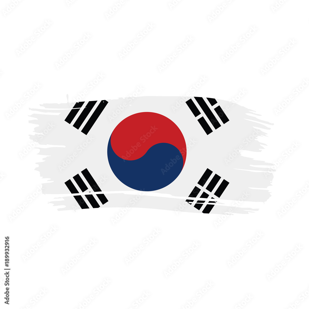 South Korean flag, vector illustration South Korean flag, vector illustration