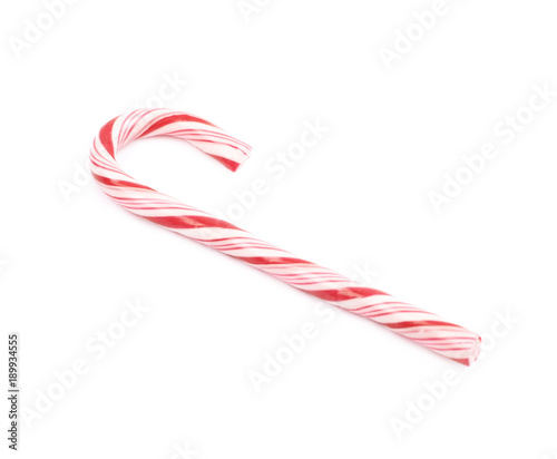 Christmas candy cane isolated