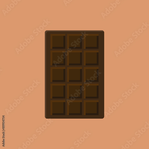 Simple, flat chocolate illustration