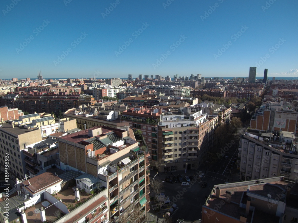 Barcelona (Cataluña,España) desde el aire