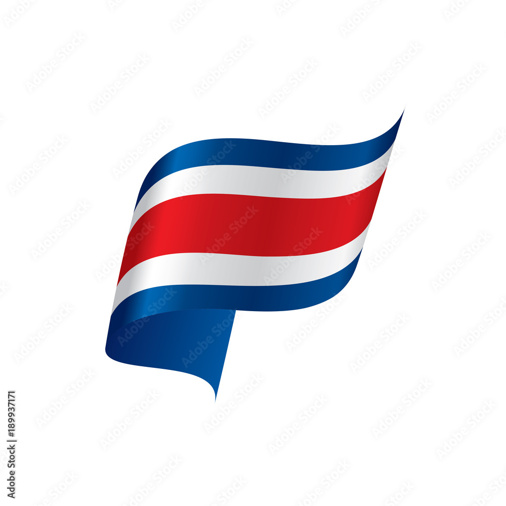 Costa Rica flag, vector illustration Costa Rica flag, vector illustration