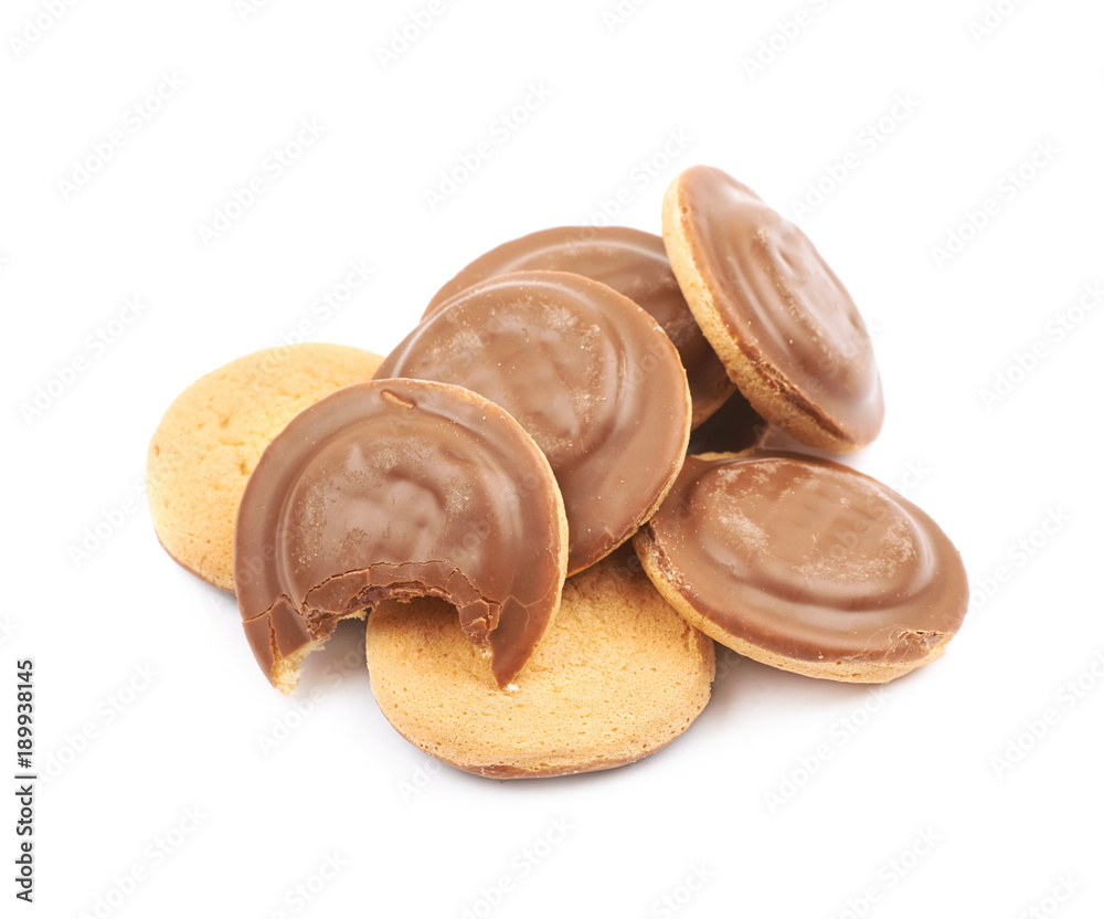 Biscuit cake with filling isolated Biscuit cake with filling isolated