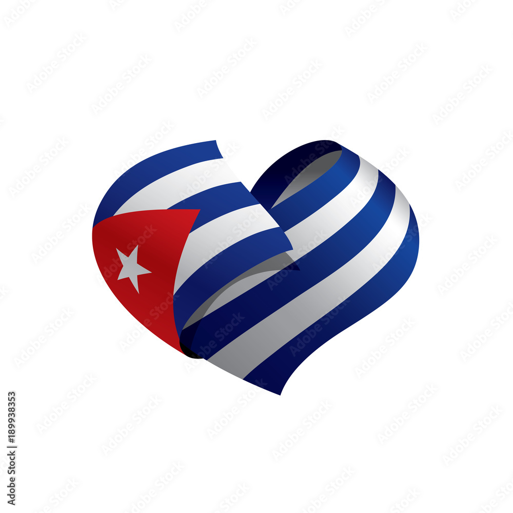 Obraz premium Cuba flag, vector illustration