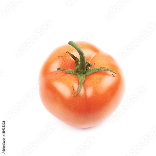 Ripe red tomato isolated