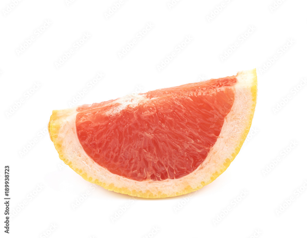 Juicy red grapefruit isolated