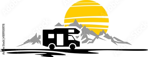 Silhouette Wohnwagen