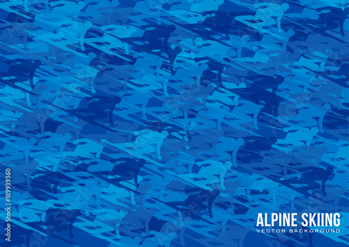 Alpine Skiing vector background