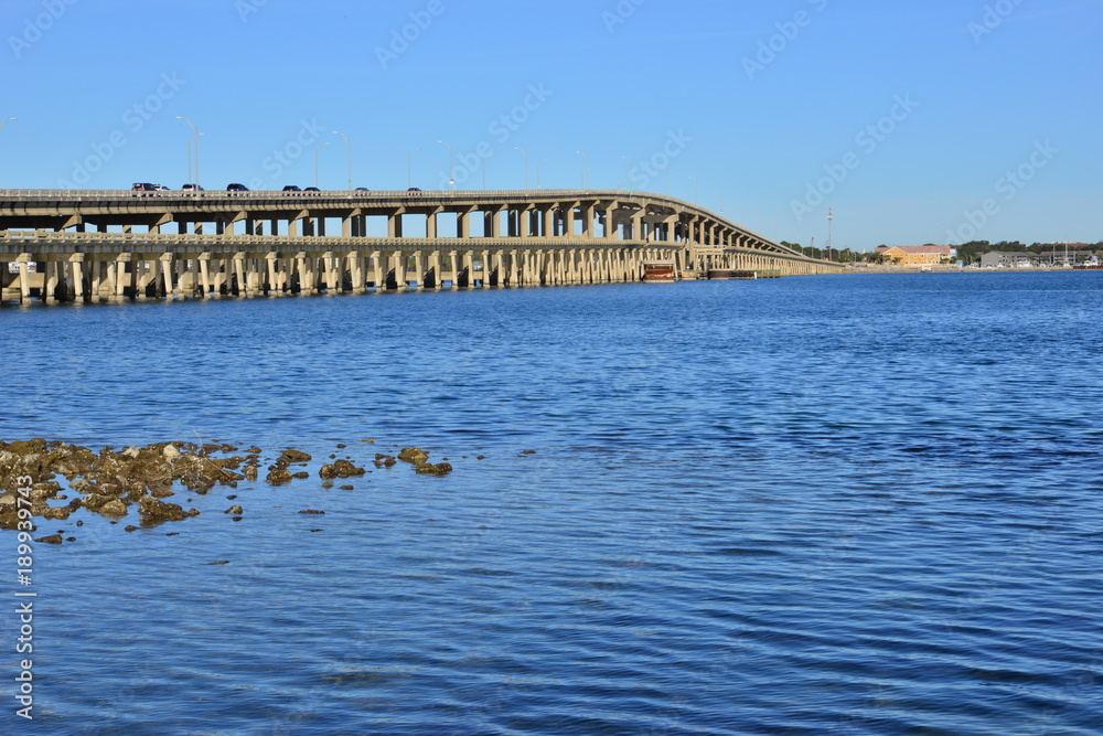 Bridge crossing from Pensacola beach to Gulf breezes