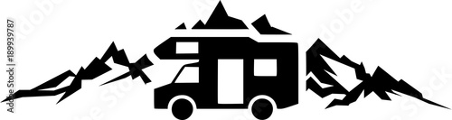 Silhouette Wohnwagen