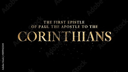 The First Epistle Of Paul The Apostle To The Corinthians + Alpha Channel photo