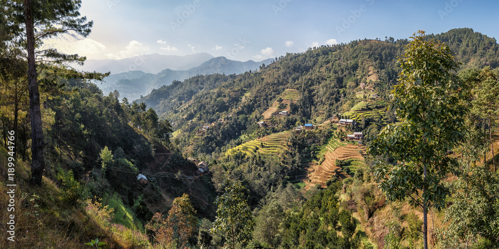 Fototapeta premium Landscape East of Kathmandu, Nepal