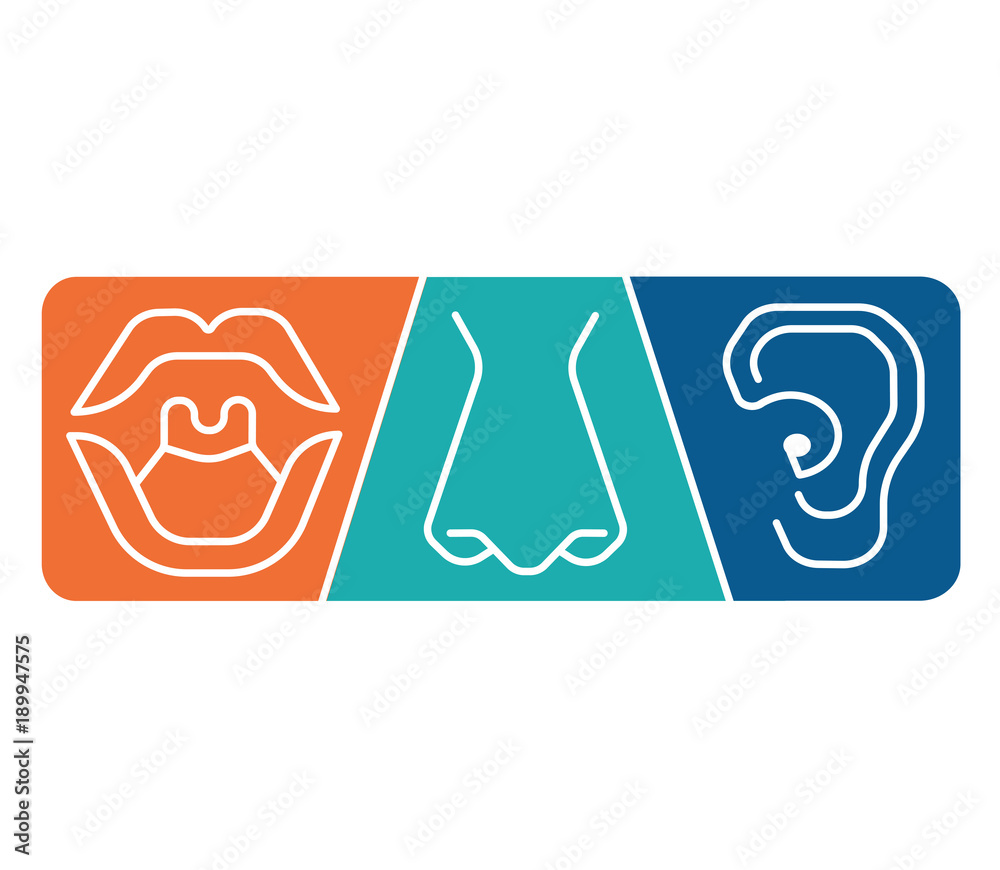 ENT logo template clinic.Otolaryngology Ear, nose, throat doctor ...
