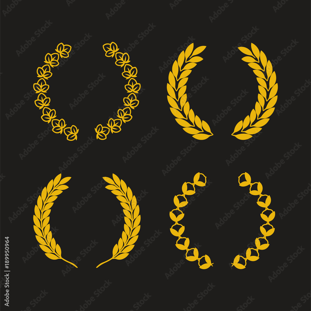 laurel wreath vector monocrome for logo element asset design laurel wreath vector monocrome for logo element asset design