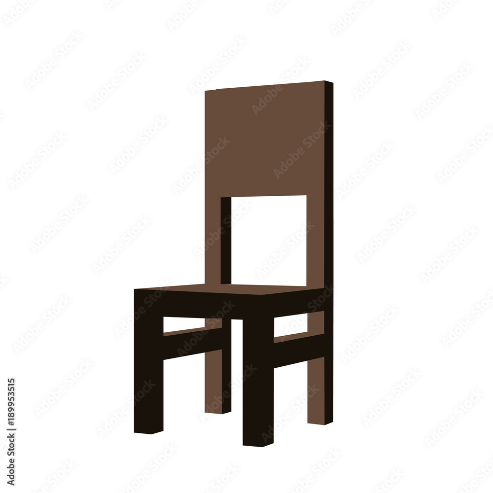 Perspective 3D look of chair sofa seat furniture vector assets Perspective 3D look of chair sofa seat furniture vector assets