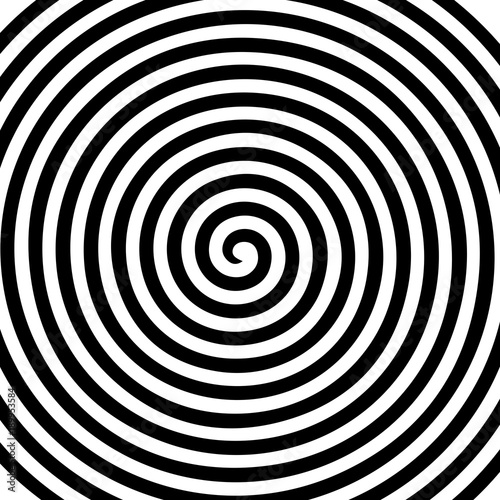 Black white round abstract vortex hypnotic spiral wallpaper