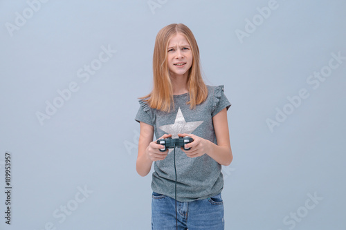 Emotional teenage girl with...