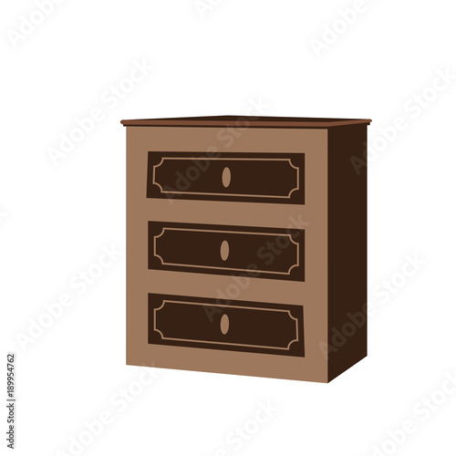 Perspective 3D looks of mini cabinet furniture vector assets