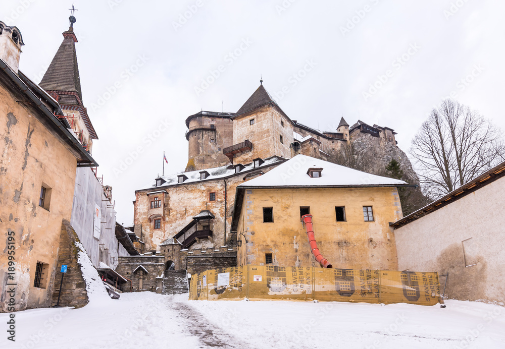 Orava castle at Slovakia, historical monument fortress