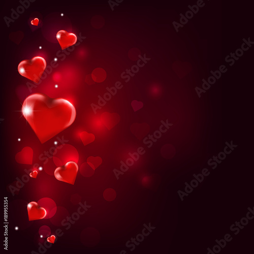 Bright Background with Hearts