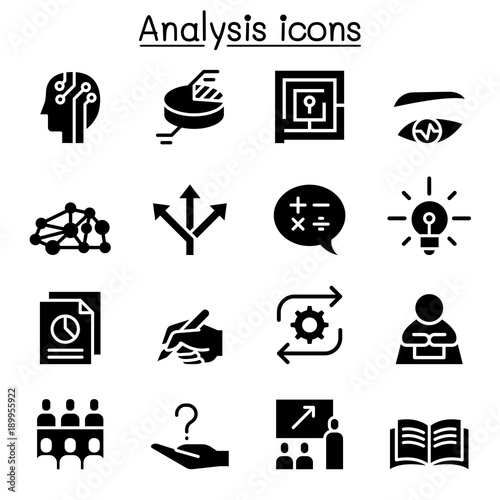 Analysis icon set