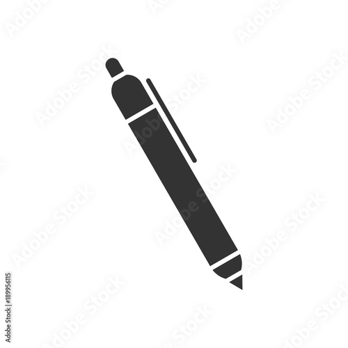 Ball pen black icon