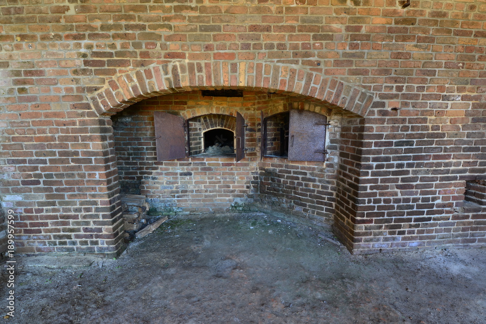 The Powder storage room of an American fortress from the Civil war
