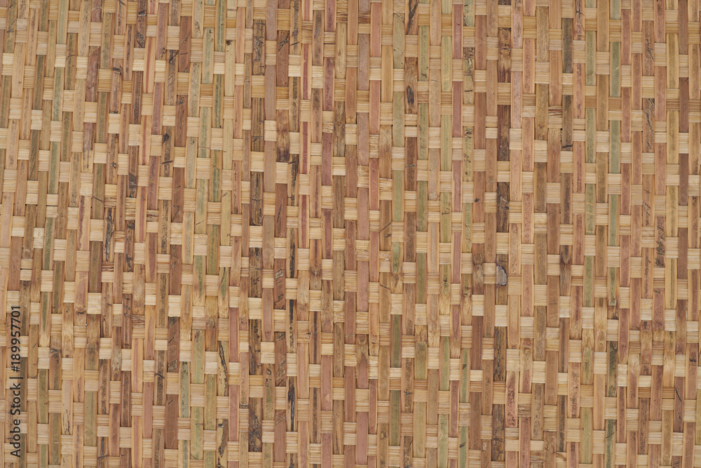 close up rice-winnowing basket made  form bamboo for background.