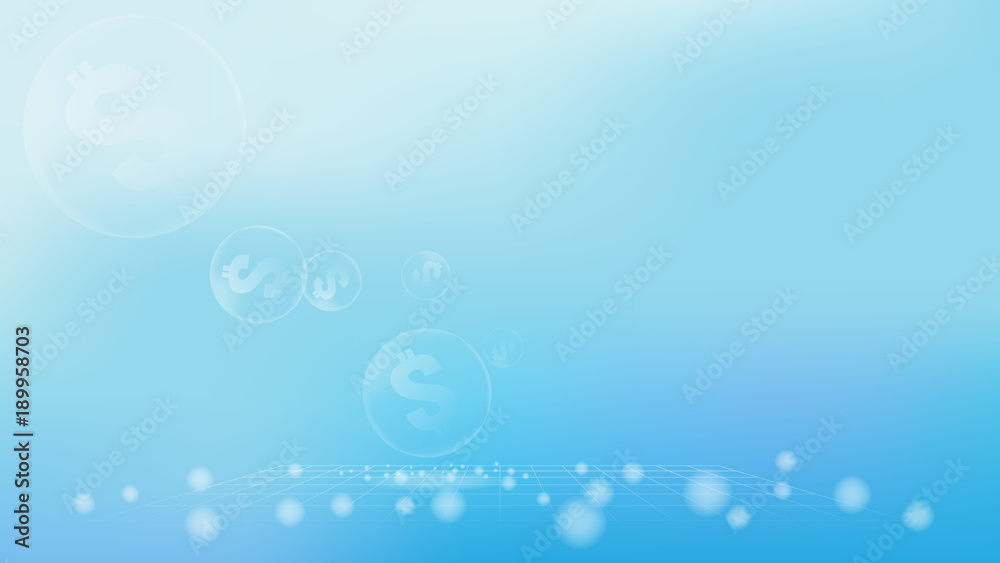 An economic bubble or asset bubble business image vector for business abstract background.
