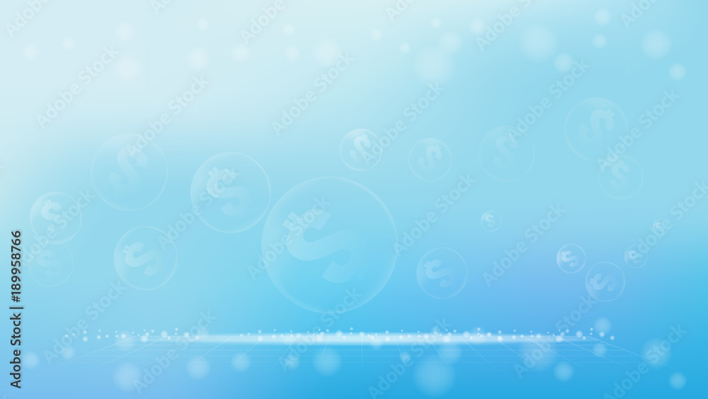 An economic bubble or asset bubble business image vector for business abstract background.
