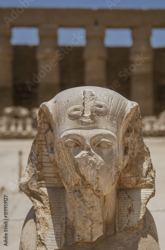 statue of the pharaoh in the Karnak temple