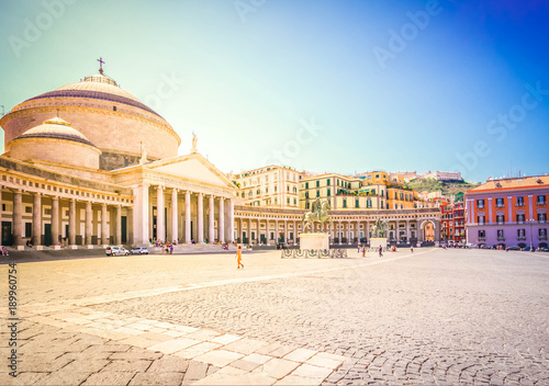 Piazza del Plebiscito, Naples Italy photo