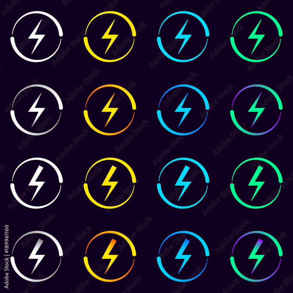 Set of Electrical Signs. Vector Set of Electrical Signs. Vector