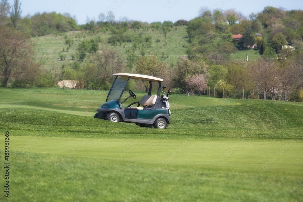 Golf car. Summer vacation.