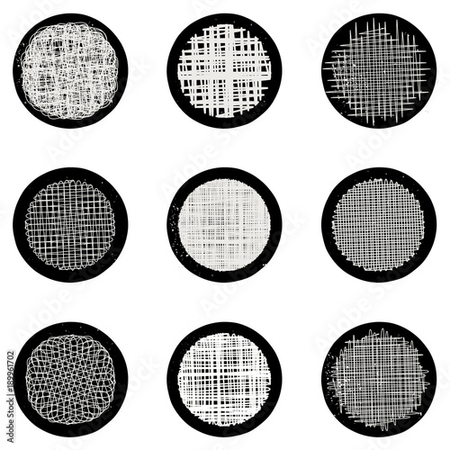 vector elements. circles. scribble.