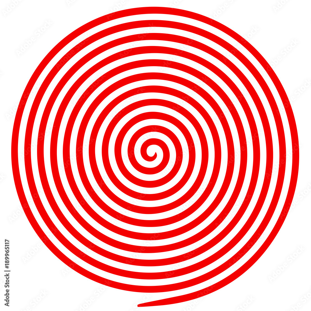 Red and white round abstract vortex hypnotic spiral. Red and white round abstract vortex hypnotic spiral.