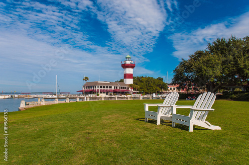 Billede på lærred Leuchtturm Hilton Head Island