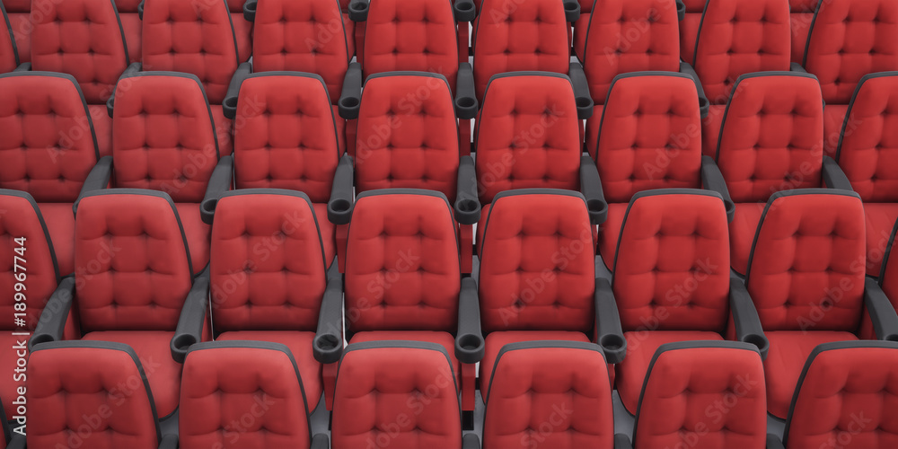 Cinema seats. 3d rendering. Rows armchair closeup. Cinema seats. 3d rendering. Rows armchair closeup.