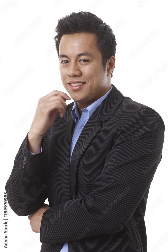 Closeup portrait of young businessman Closeup portrait of young businessman
