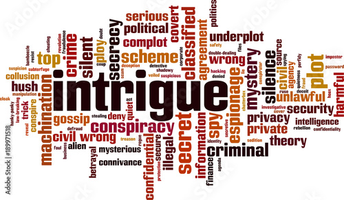 Intrigue word cloud