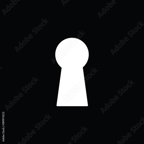 keyhole white and back illustration
