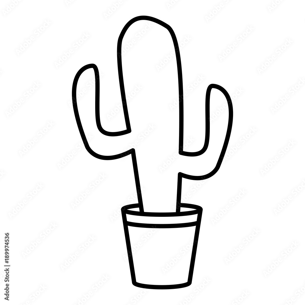 Obraz premium Cactus plant isolated icon vector illustration graphic design