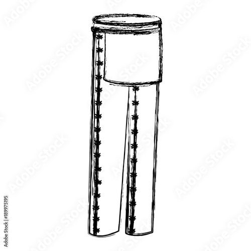 western indian leather pants icon vector illustration graphic design