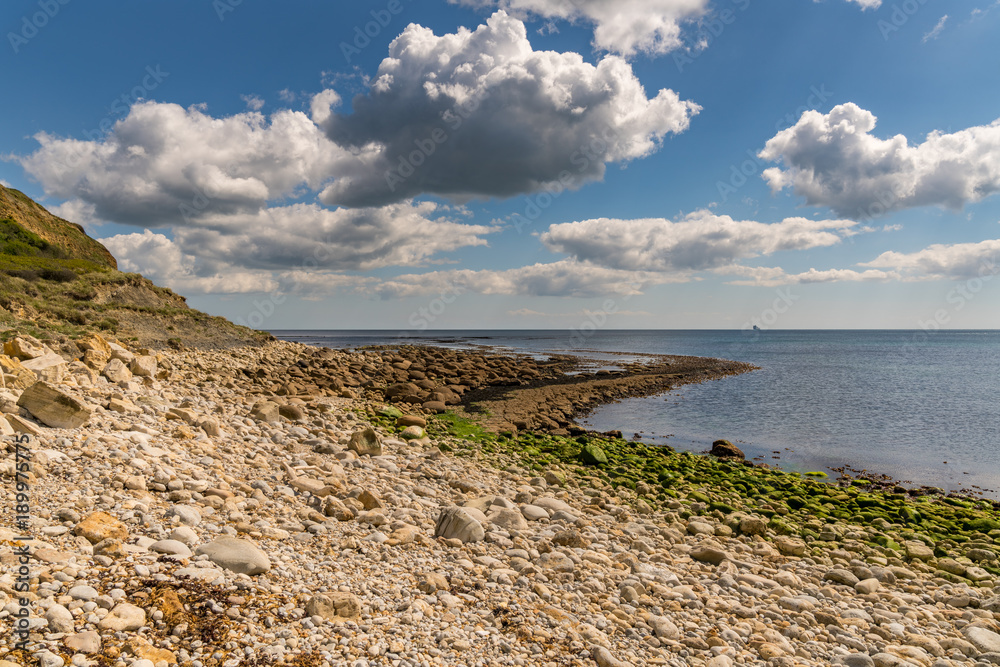 Clouds over Osmington Bay, Osmington Mills near Weymouth, Jurassic Coast, Dorset, UK