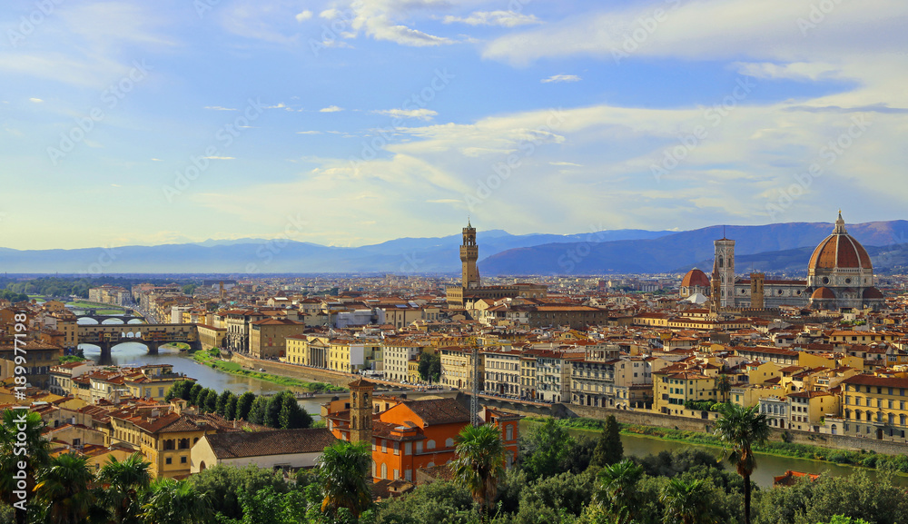 Great Panorama of Florence in Italy