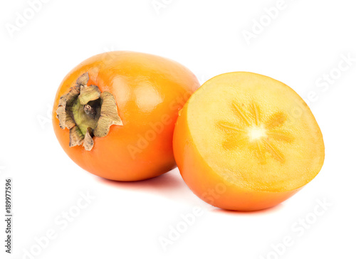 Persimmons with half