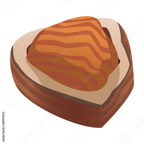 Nut open isolated icon vector illustration graphic design